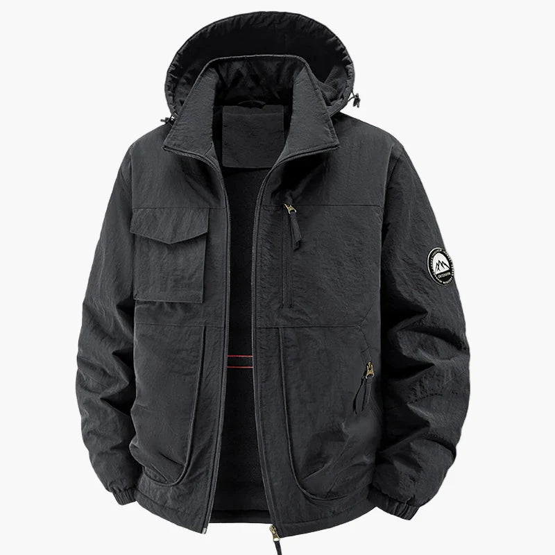 Herren Outdoor Freizeitjacke mit Kapuze – Winddicht & Warm, Ideal für Herbst und Winter