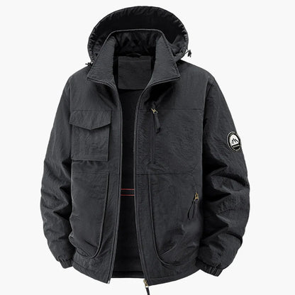 Herren Outdoor Freizeitjacke mit Kapuze – Winddicht & Warm, Ideal für Herbst und Winter
