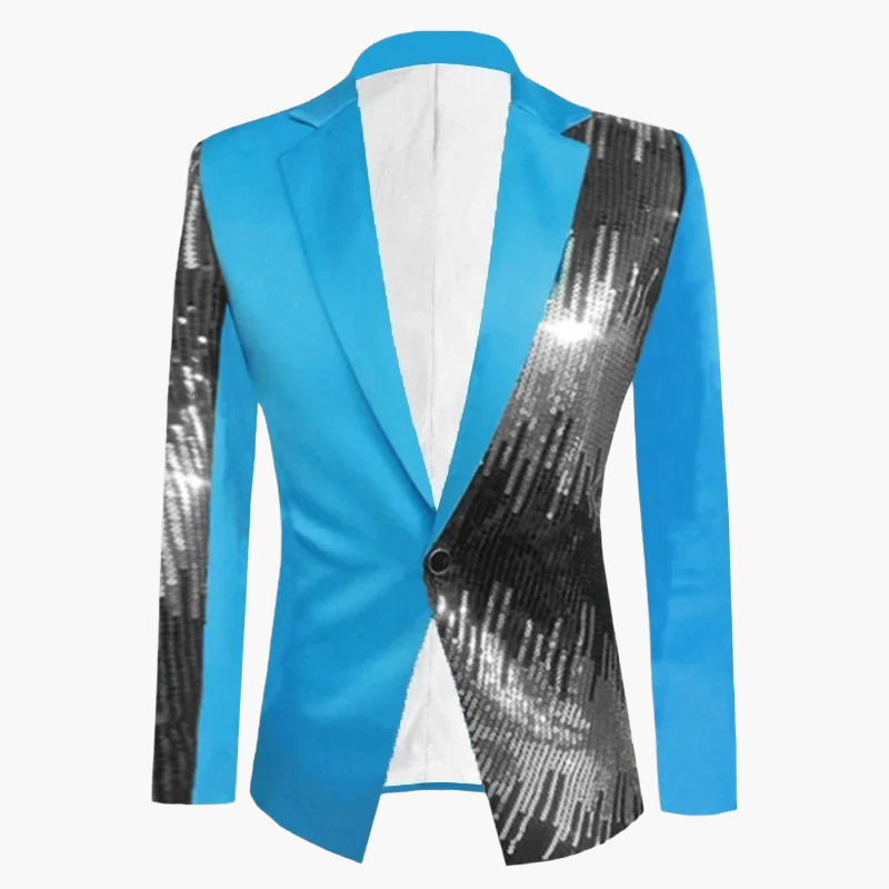 Herren Sakko Modern Glitzer-Design für Party und Bühne – Eleganter Einreiher Blazer