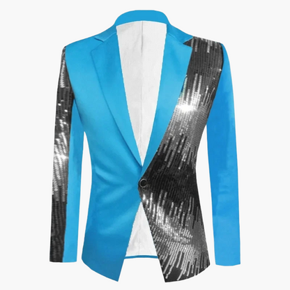 Herren Sakko Modern Glitzer-Design für Party und Bühne – Eleganter Einreiher Blazer