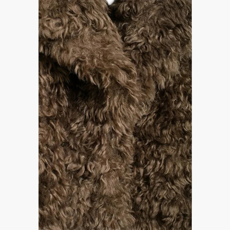 Damen Oversized Vintage Kuscheljacke für Herbst und Winter – Modischer Statement-Look