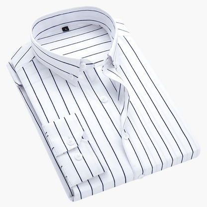 Men's Business Casual Shirt with Stripe Pattern – Elegant and Versatile Style