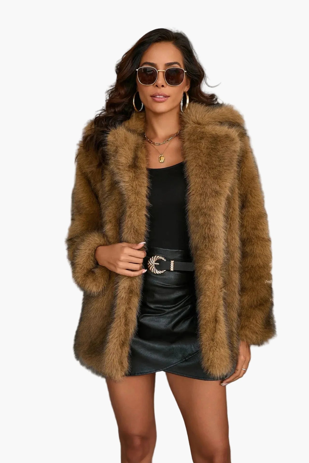Women's Luxury Faux Fur Jacket – Elegant Winter Coat for Stylish Occasions and Everyday Wear