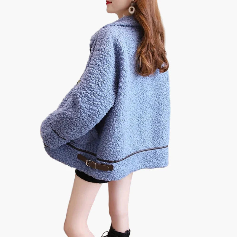 Women's Teddy Fur Jacket – Fashionable Casual Coat for Autumn and Winter