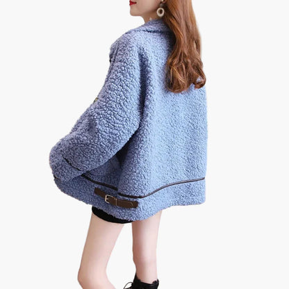 Women's Teddy Fur Jacket – Fashionable Casual Coat for Autumn and Winter