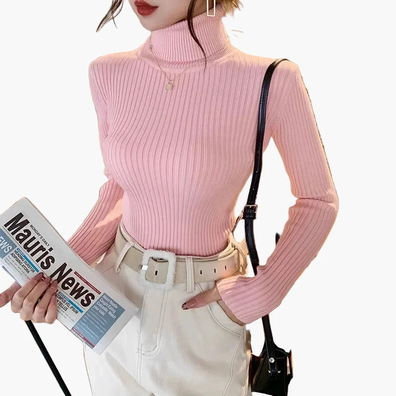 Women's Turtleneck Sweater Long Sleeve Basic Style – Ideal for Everyday and Office