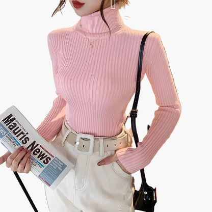 Women's Turtleneck Sweater Long Sleeve Basic Style – Ideal for Everyday and Office