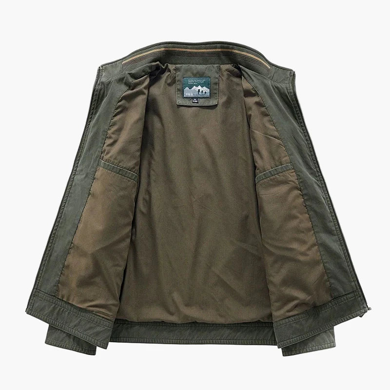 Herren Freizeitjacke mit Stehkragen – Stilvolle Übergangsjacke für Alltag und Business