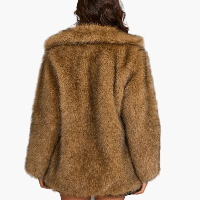 Women's Luxury Faux Fur Jacket – Elegant Winter Coat for Stylish Occasions and Everyday Wear