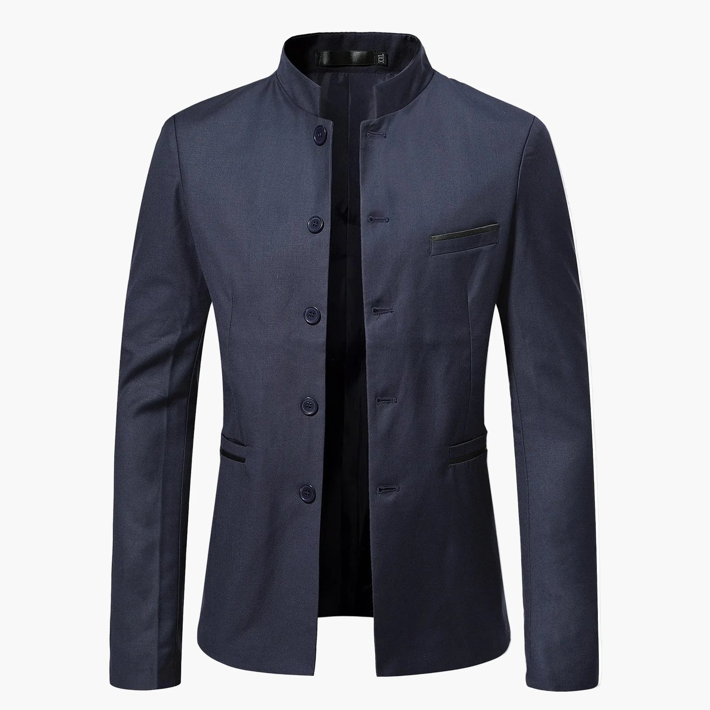 Herren Stehkragen Sakko Modern Business Elegant Freizeit Blazer