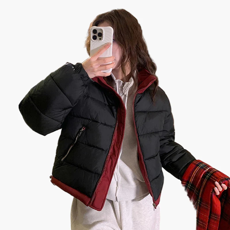 Women's Oversized Quilted Jacket Casual Streetwear Transitional Jacket