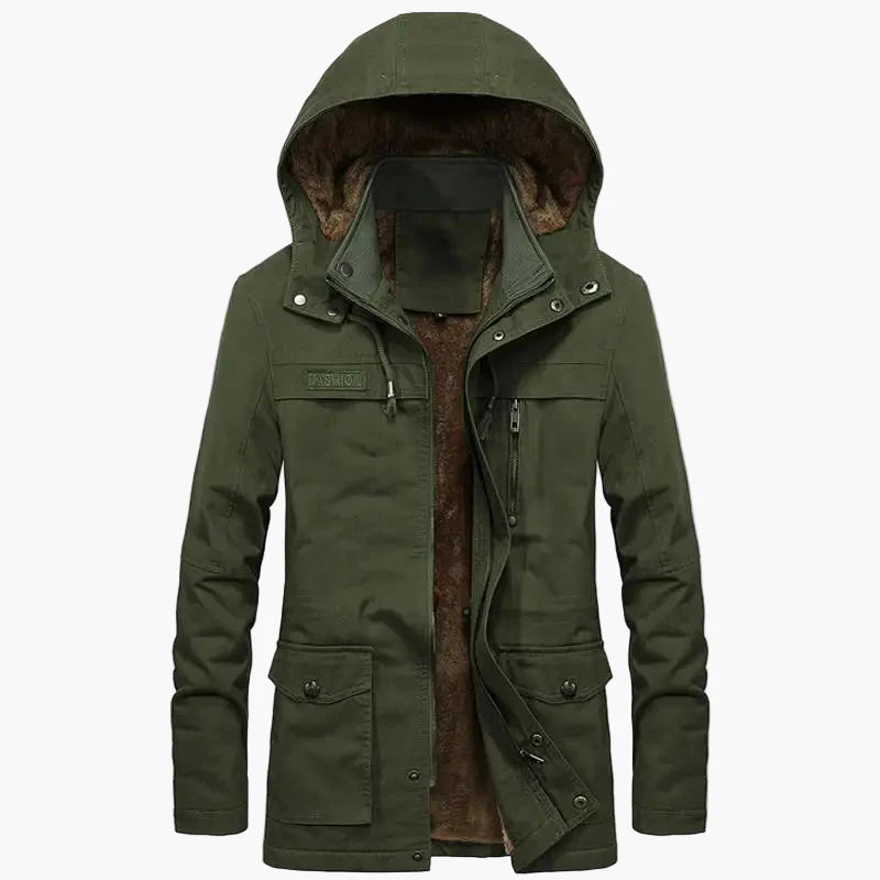 Men's Winter Parka Coat with Hood – Warm Lined Outdoor Jacket for Everyday and Leisure