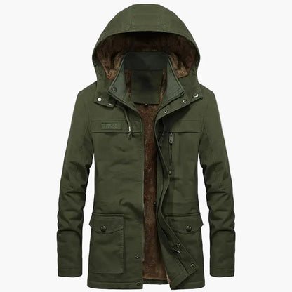 Men's Winter Parka Coat with Hood – Warm Lined Outdoor Jacket for Everyday and Leisure