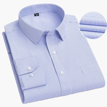 Men's Business Shirt with Stripes – Classic Style for Office & Everyday Use