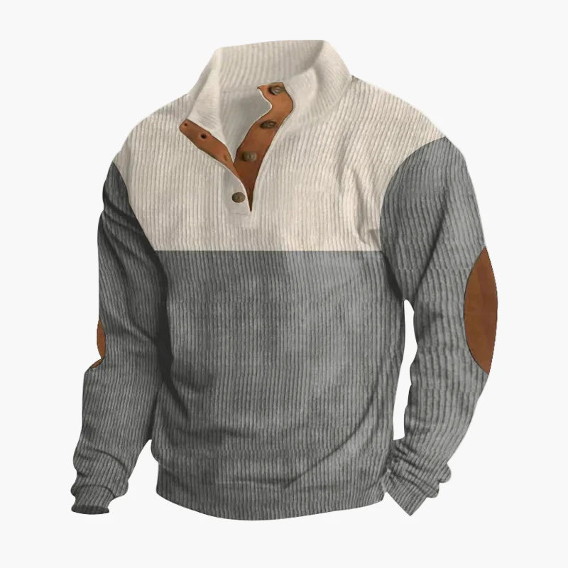 Herren Vintage Strickpullover mit Knopfleiste – Stilvoller Freizeit-Look für Herbst und Winter