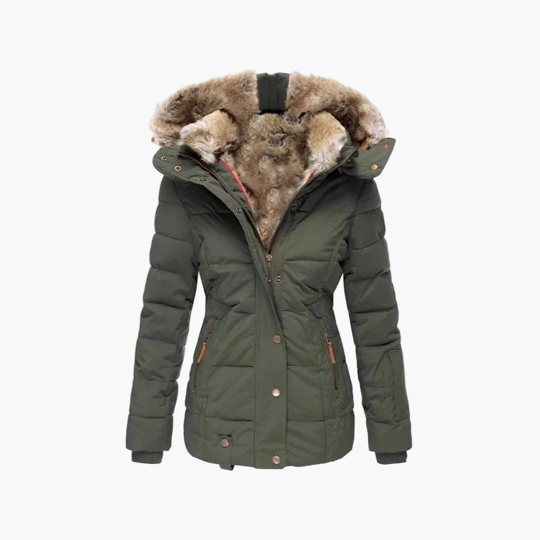 Women's winter jacket with hood – fashionable, tailored quilted jacket for everyday and outdoor use