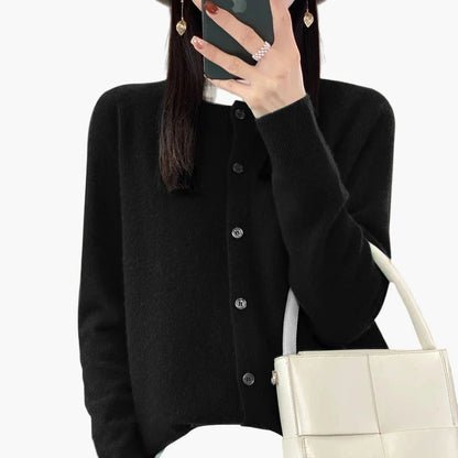 Women's knitted cardigan – Classic cardigan in elegant style for everyday and office use