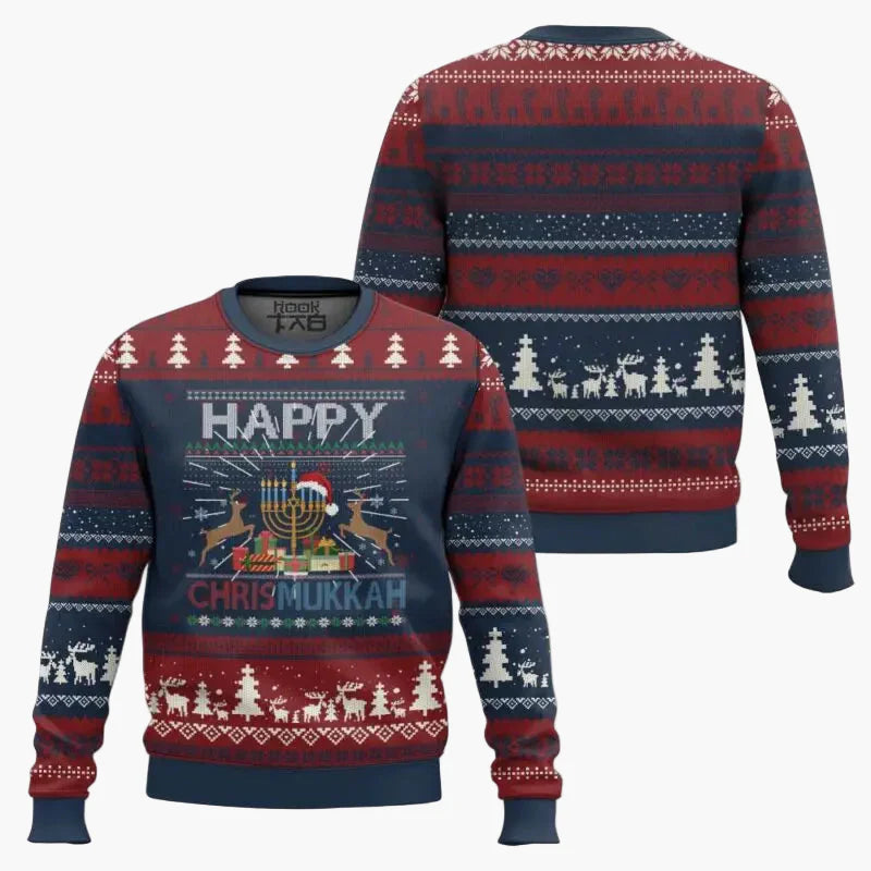 Herren Weihnachts-Hanukkah Pullover Lustig "Not Today Santa" Sweatshirt – Perfekt für Feiertage & Ugly Sweater Partys