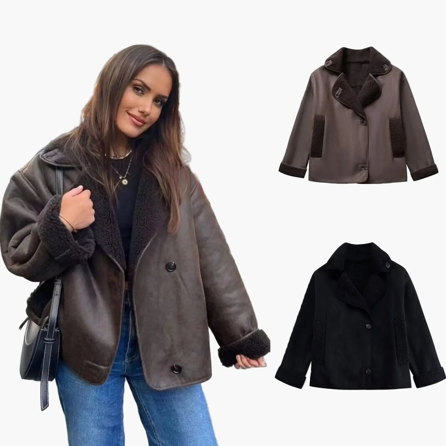 Women's Oversized Streetstyle Jacket for Autumn and Winter – Fashionable Transitional Jacket