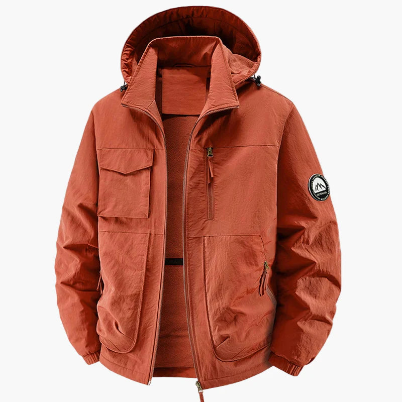 Herren Outdoor Freizeitjacke mit Kapuze – Winddicht & Warm, Ideal für Herbst und Winter