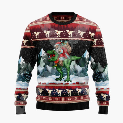 Herren Ugly Christmas Sweater mit lustigem Santa auf dem Schornstein – Perfekter Pullover für Weihnachten & Party