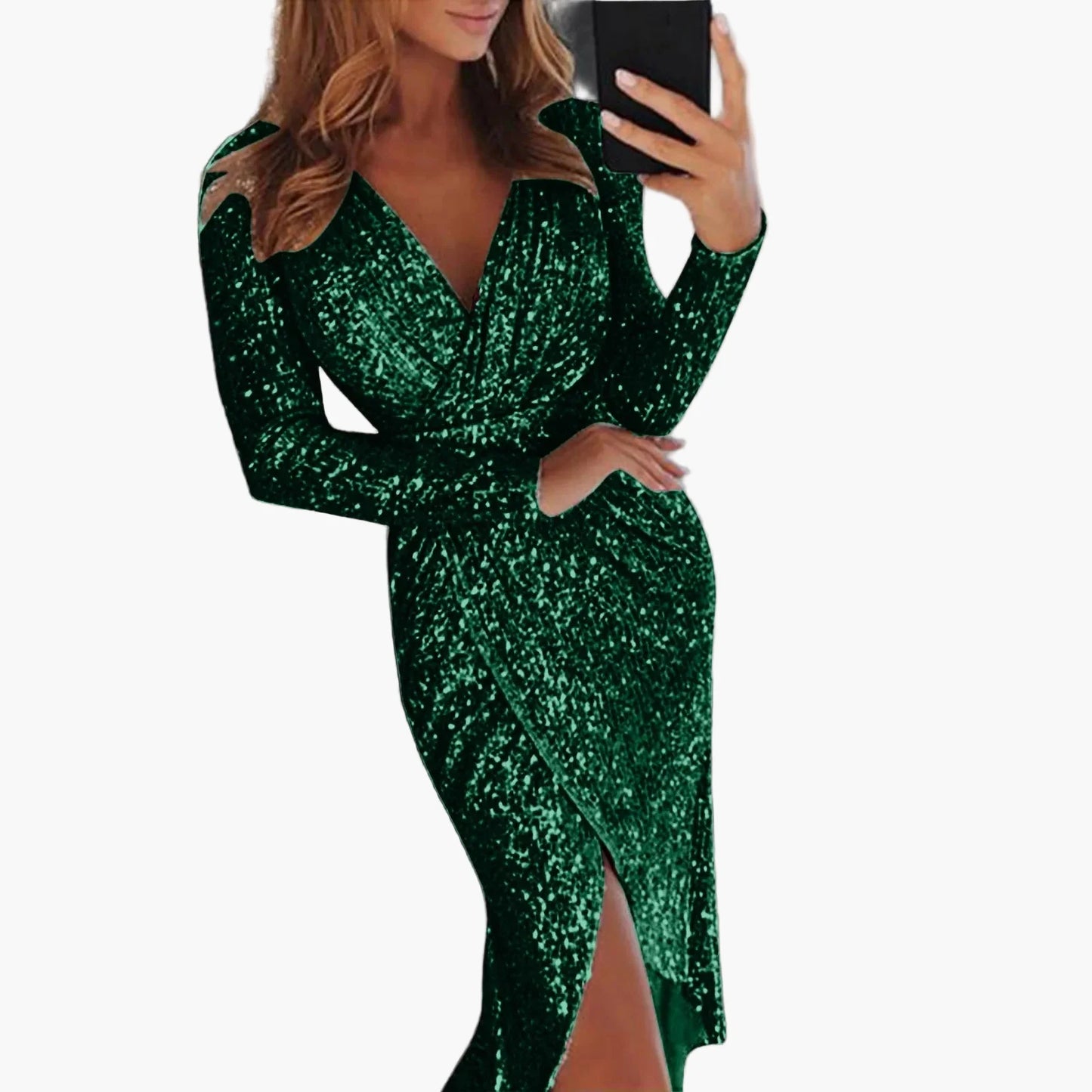 Women's Elegant Evening Dress – Party & Club Dress with Sequins