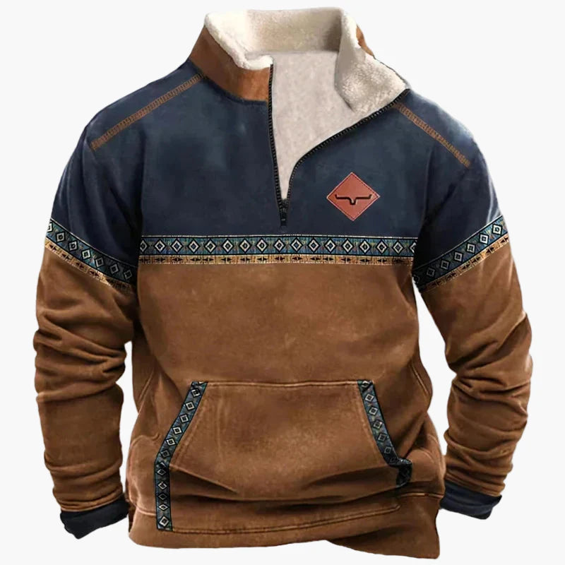 Herren Wild West Vintage Outdoor Sweatshirt – Freizeit Pullover im Western Stil