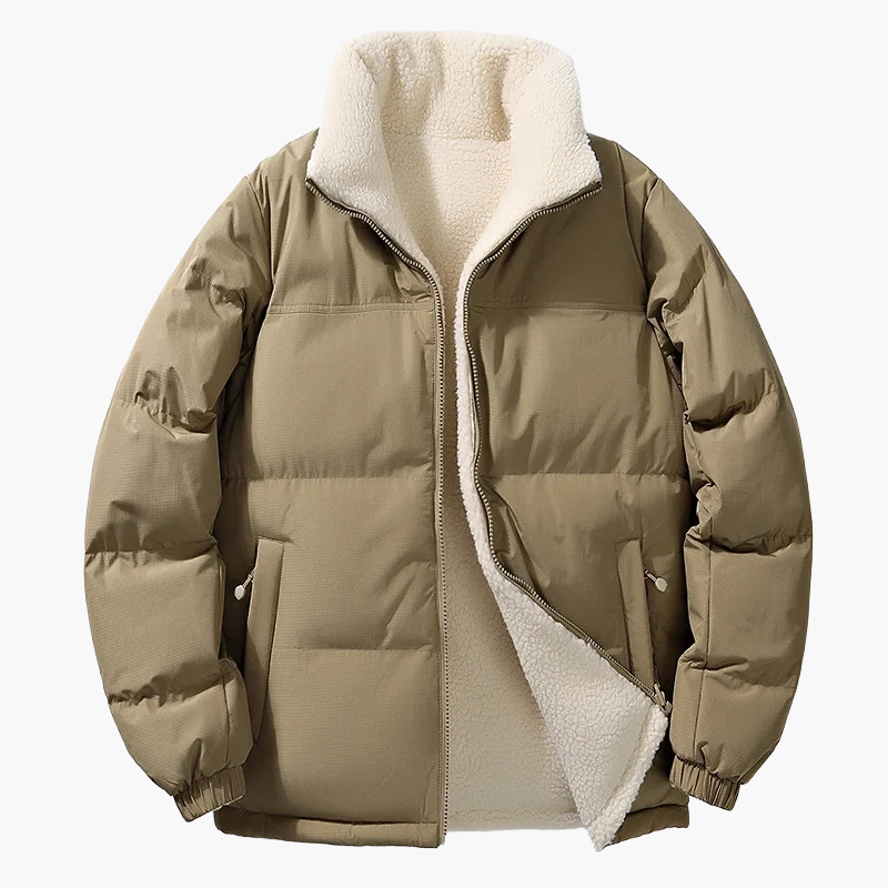 Herren Winter Steppjacke mit lockerer Passform und Fleece-Innenfutter – Urban Fashion Outdoorjacke