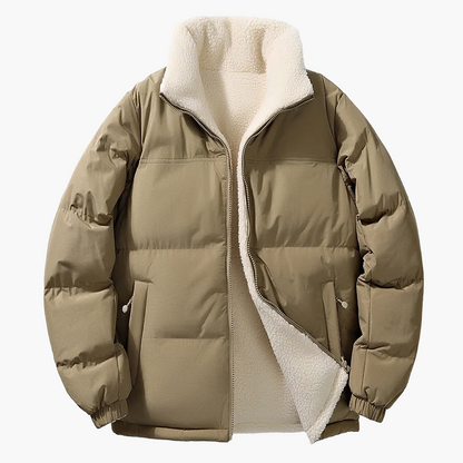 Herren Winter Steppjacke mit lockerer Passform und Fleece-Innenfutter – Urban Fashion Outdoorjacke