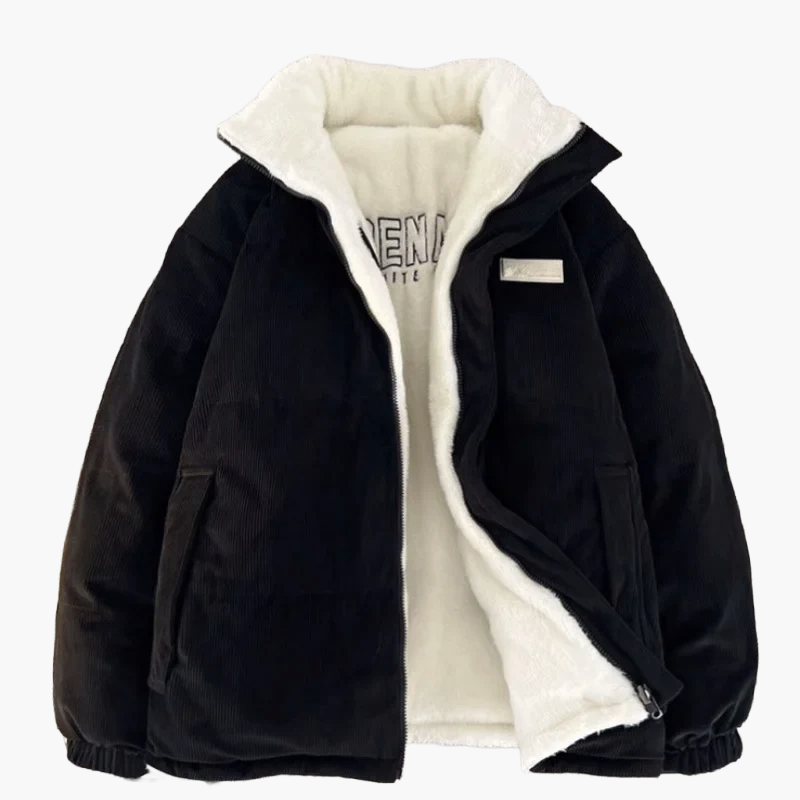 Women's winter quilted jacket with stand-up collar – fashionable casual outdoor coat