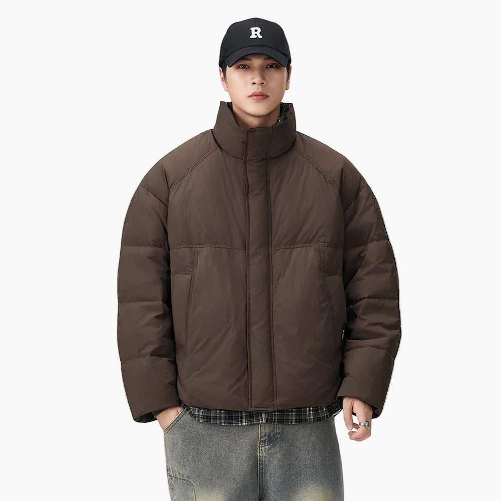 Men's oversized quilted jacket in streetwear style – casual winter jacket for everyday and leisure
