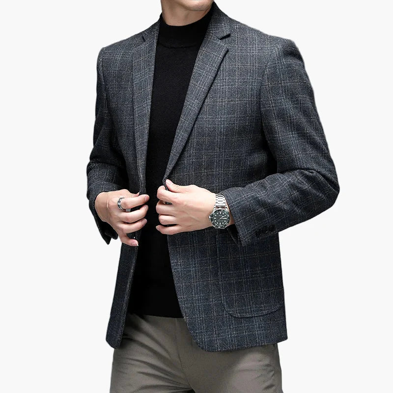 Herren Business Casual Sakko – Moderner Kariert-Look für Büro und Alltag
