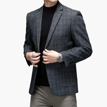 Herren Business Casual Sakko – Moderner Kariert-Look für Büro und Alltag
