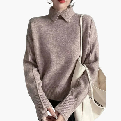 Damen Pullover mit Kragen – Modischer Freizeit-Stil für Alltag und Büro