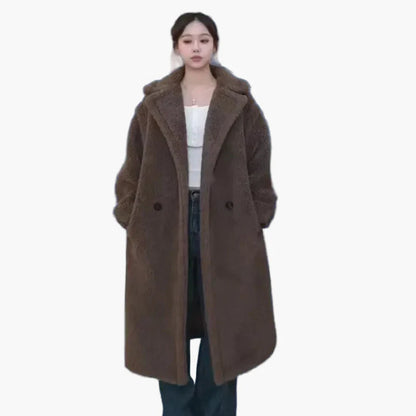 Damen Langer Oversize Mantel – Modischer Wintermantel für Alltag & Freizeit