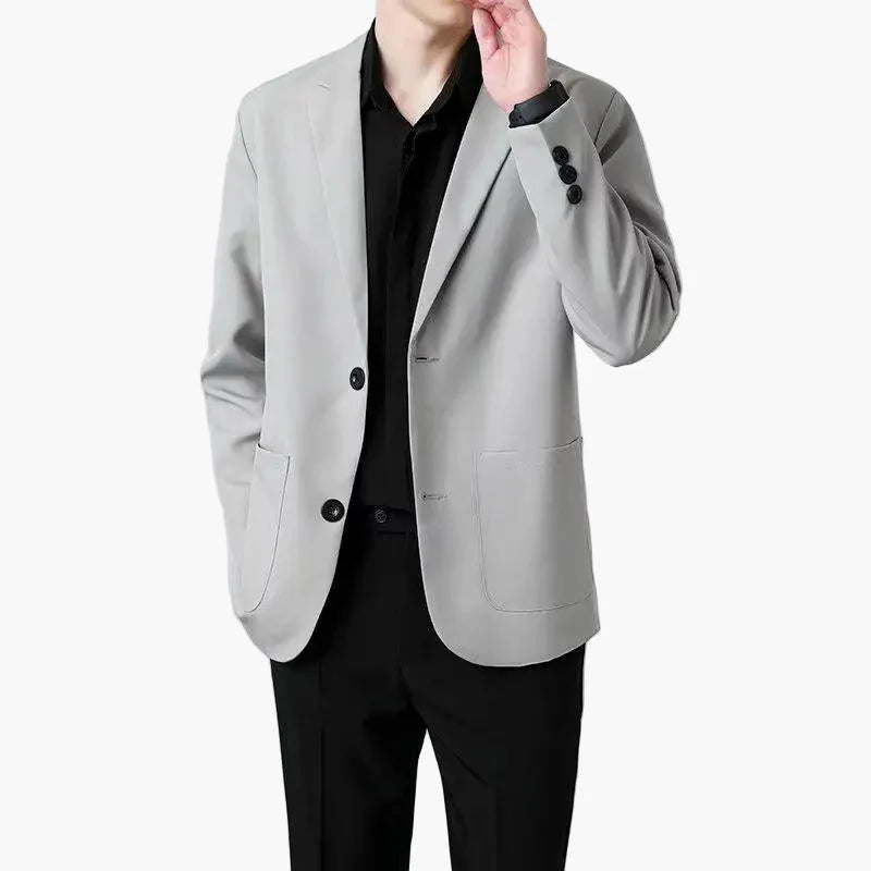 Men's Business Casual Blazer – Modern Single-Breasted Jacket for Office and Everyday Use