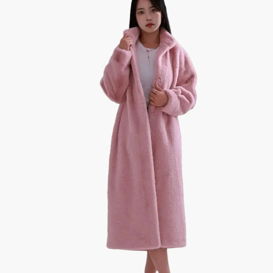 Women's Elegant Long Winter Coat Cozy Style for Everyday and Leisure