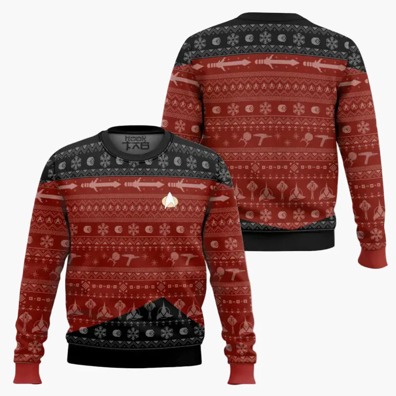 Herren Pullover Star Trek Weihnachten Geek Style – Perfekt für Sci-Fi Fans