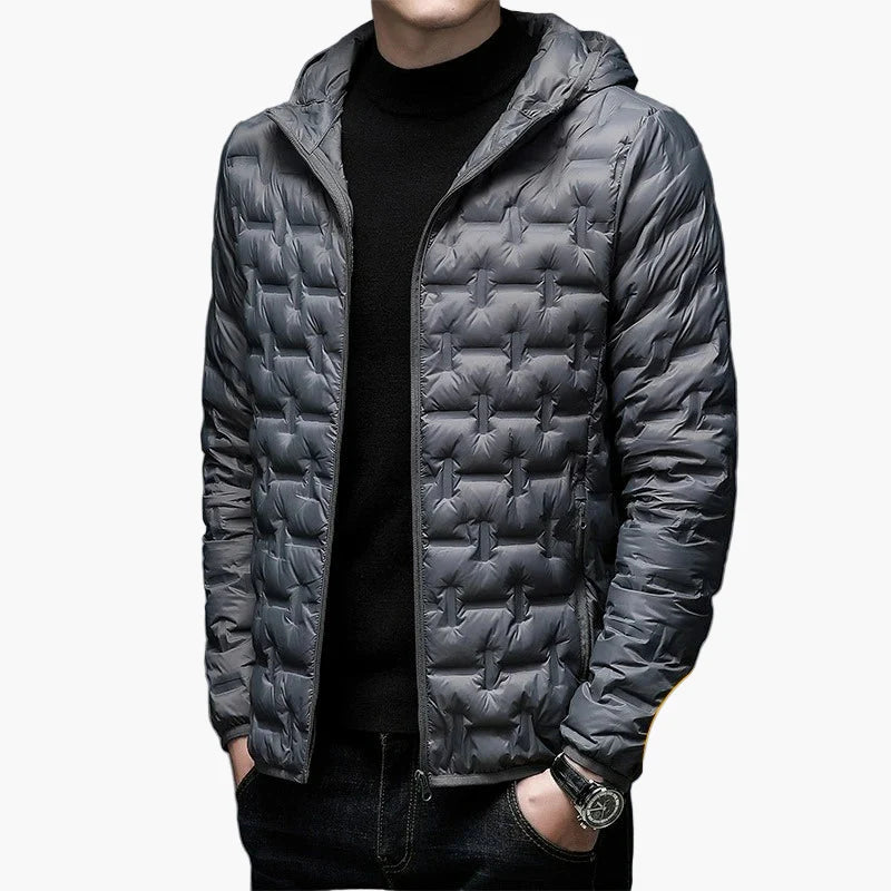 Herren Steppjacke Winter Outdoor Freizeitjacke mit Kapuze – Wärmende Übergangsjacke