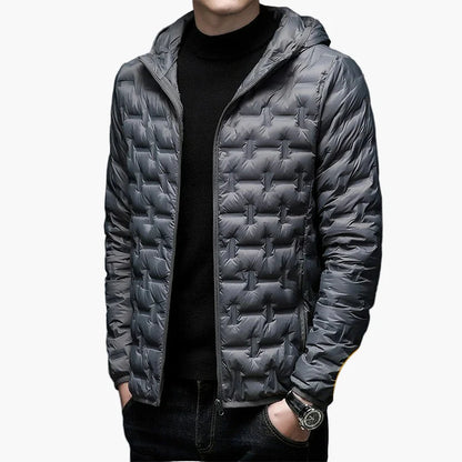 Herren Steppjacke Winter Outdoor Freizeitjacke mit Kapuze – Wärmende Übergangsjacke
