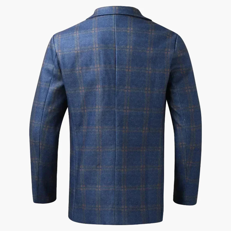 Men's Blazer Modern Checked Business-Casual Style
