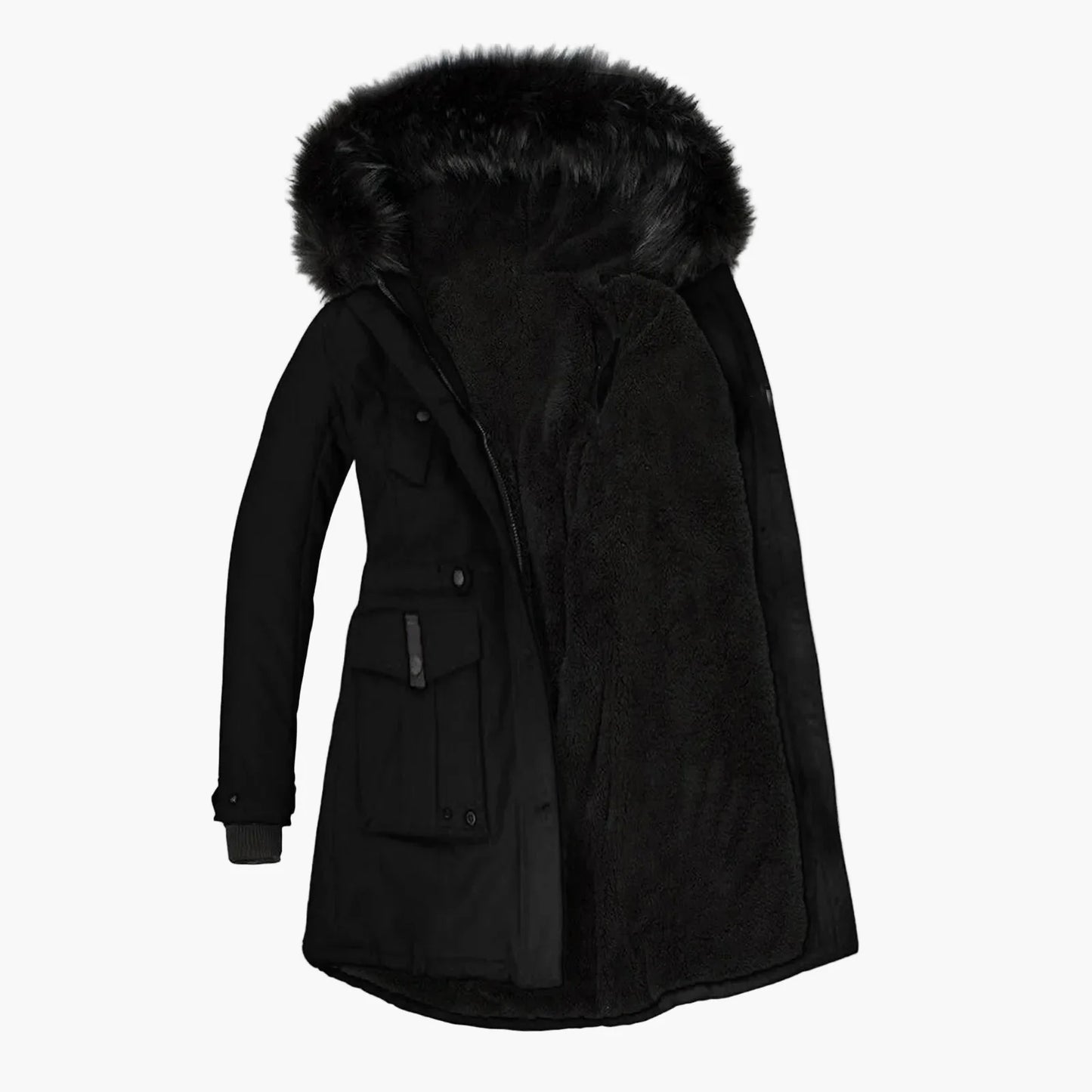 Damen Wintermantel mit Kapuze – Vintage Stil, Plus Size, Langer Parka für Alltag und Freizeit