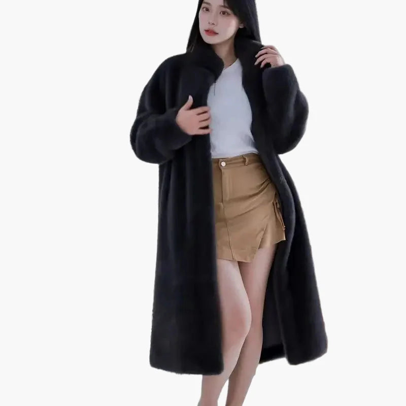 Women's Elegant Long Winter Coat Cozy Style for Everyday and Leisure