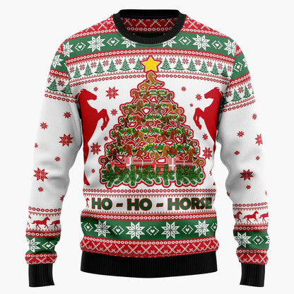 Men's & Women's Funny Horse Head Ugly Christmas Sweater – Christmas Party Knit Pullover
