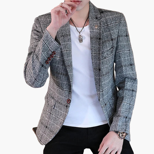 Herren Modernes Kariertes Sakko – Stilvoller Blazer für Business & Freizeit