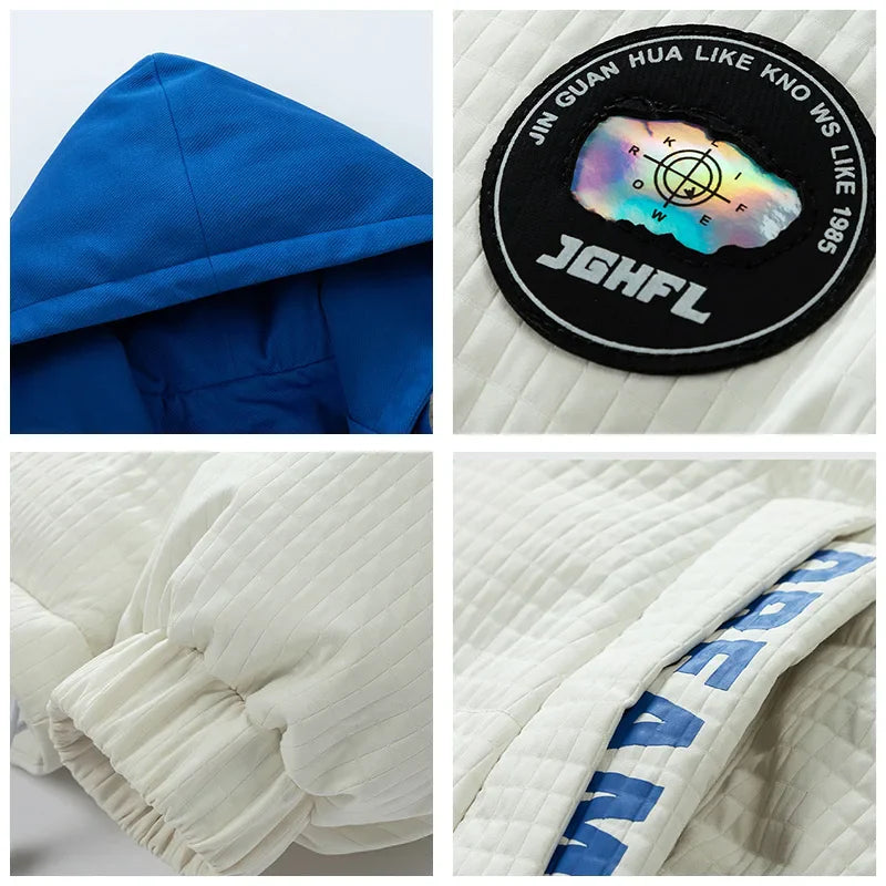 Men's winter quilted jacket with hood – fashionable casual coat for cold days