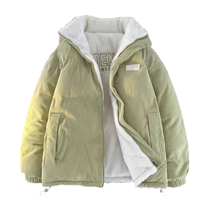 Women's winter quilted jacket with stand-up collar – fashionable casual outdoor coat