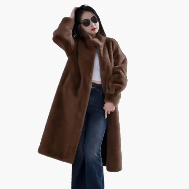 Women's Elegant Long Winter Coat Cozy Style for Everyday and Leisure