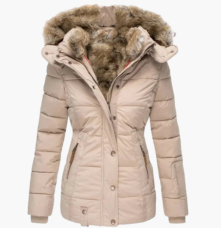 Women's winter jacket with hood – fashionable, tailored quilted jacket for everyday and outdoor use