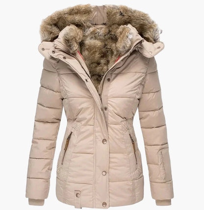 Women's winter jacket with hood – fashionable, tailored quilted jacket for everyday and outdoor use